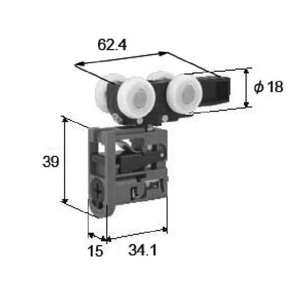 在庫有 LIXIL リクシル トステム 室内建具 上吊引戸 調整吊り車 MDQ745B （MDQ74...