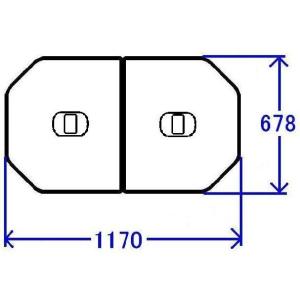 送料無料 お風呂のふた TOTO 風呂ふた 軽量把手付組み合わせ式 組みふた 外寸：1170×678mm PCF1220N#N11 (代替品 PCF1220R#NW1 ）｜homematerial