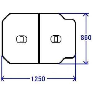 TOTO お風呂のふた 風呂ふた 2枚割りフタ HD165 ラクかる2枚