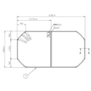 TOTO お風呂のふた 風呂ふた 3枚割りフタ 1616 DOP浴槽用 断熱3枚風呂