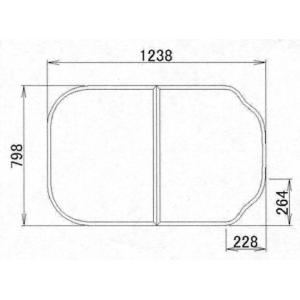 トステム お風呂のふた バスルーム 浴槽 組み 風呂ふた（2枚組み） 風呂ふた 組みふた 商品コード : RAAZ615｜homematerial