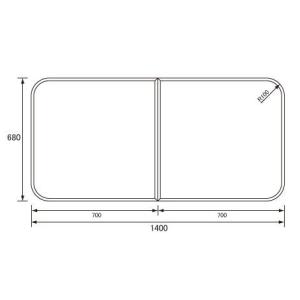 お風呂のふた パナソニック （松下電工 ナショナル） 組みふた 風呂ふた RL9161ACTC ( RL9161ACC RL9161AC の後継品) 680×1400mm｜homematerial