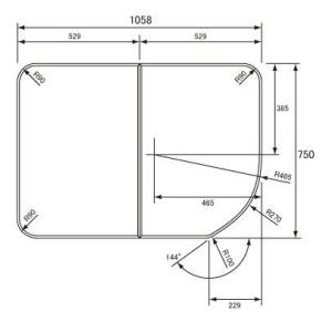 TOTO お風呂のふた 風呂ふた 2枚割りフタ HD165 ラクかる2枚