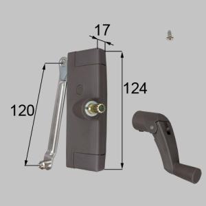在庫有1 送料込み リクシル LIXIL 新日軽  窓（サッシ） ガラスルーバー窓 ルーバー用 オペレーターハンドル V8SK1637 (品番変更 SVEU261S01 ) 部品色：ブラウン｜homematerial