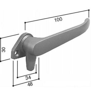 送料無料 YKK カムラッチハンドル（外観左吊元用） HHN-0045 部品カラー名 : YK：ブラック｜homematerial