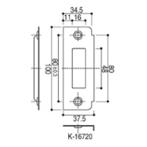 送料込み YKK 勝手口ドア 錠ケース・錠受け 錠受 HHJ-0489 部品コード YSHHW-HHJ-0489｜homematerial