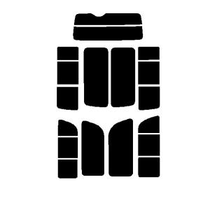 トヨタ ハイエースワゴン H214W　H219W　カット済みカーフィルム　国産