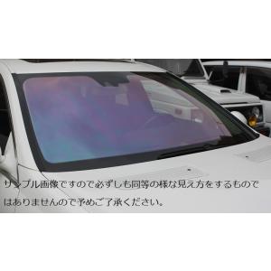 オーロラ ゴースト フロントガラス プリウス ZVW30 カット済みフィルム