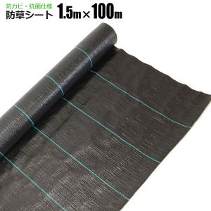 SHINSEI 防草シート 2m×100m 黒 抗菌 草除けシート 雑草防止シート 草