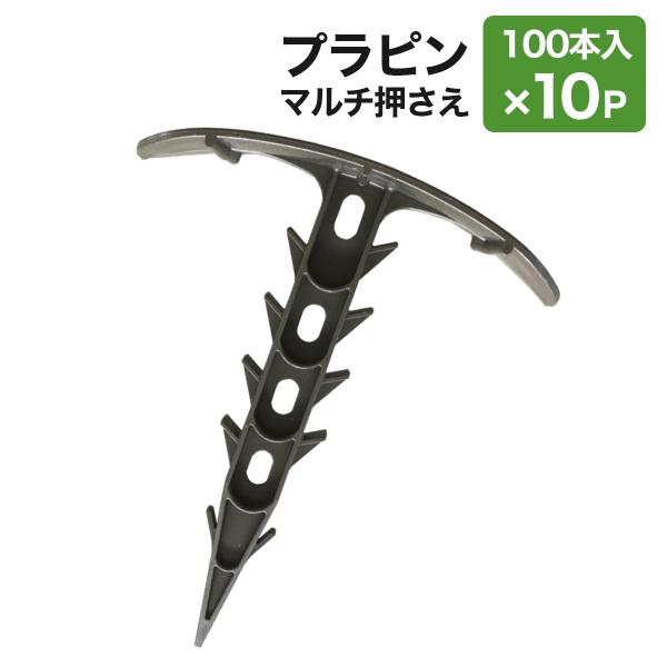 プラピンマルチ押さえ 100本入×10セット マルチシートの固定 プラスチック杭 シンセイメーカー直...
