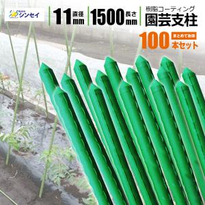 園芸支柱 Φ11mm×1800mm 100本 農業資材 家庭菜園 園芸用支柱 農業