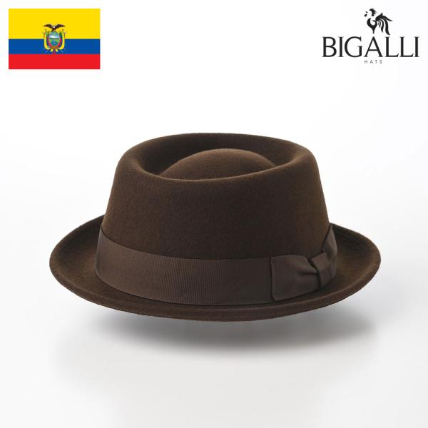 BIGALLI ポークパイハット ウールフェルト メンズ レディース 帽子 秋 冬 大きいサイズ ブ...