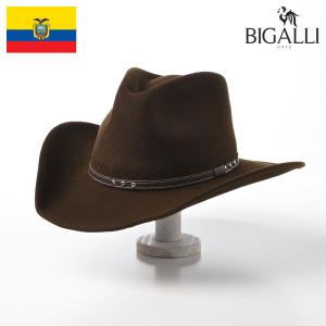 BIGALLI フェルトハット ウエスタンハット 中折れ 帽子
