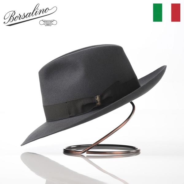 Borsalino 帽子 父の日 中折れハット フェルト帽 秋 冬 メンズ 中折れ帽 イタリアブラン...