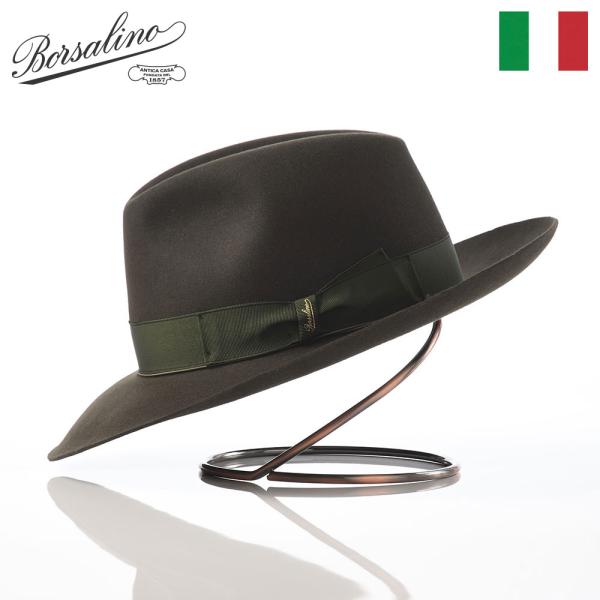 Borsalino 帽子 中折れハット フェルト帽 秋 冬 メンズ 中折れ帽 ブランド Q.S. F...
