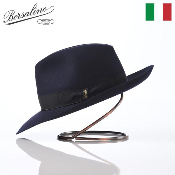 Borsalino 帽子 父の日 中折れハット フェルト帽 秋 冬 メンズ 中折れ帽 フォーマル ブ...