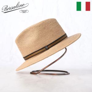 ✨ Borsalino ボルサリーノ58 ティアドロップ　中折れ帽　ハット Borsalino（ボルサリーノ） ラフィアハット 中折れハット ストロー
