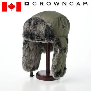 飛行帽 フライトキャップ 防寒帽子 メンズ 大きいサイズ 秋 冬 紳士帽 CROWNCAP アビエーター ダウン Olive 父の日ギフト 爆買