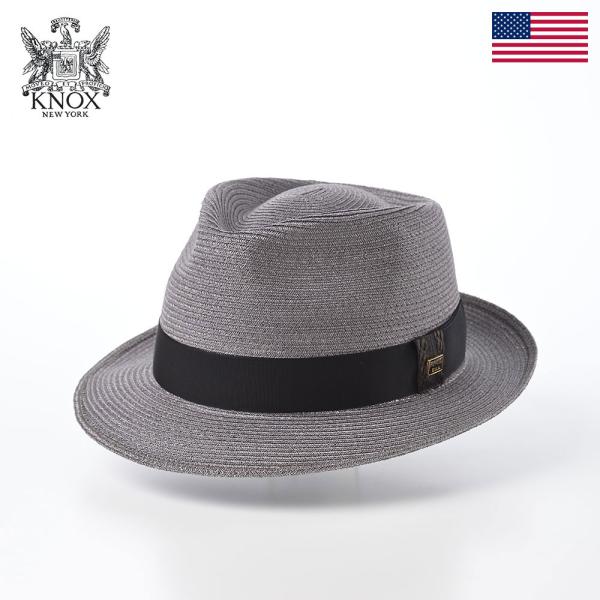KNOX 帽子 中折れハット 春 夏 ストローハット 麦わら メンズ レディース Linen Bra...