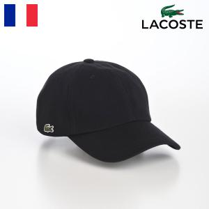 LACOSTE キャップ CAP 帽子 父の日 メンズ レディース 春夏 ワニロゴ アウトドア スポーツ KANOKO CAP（カノコ キャップ） L1310 ブラック