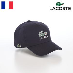 LACOSTE キャップ CAP 帽子 父の日 メンズ レディース 春 夏 秋 冬 ラコステ ブランド PRINT SWEAT CAP（プリントスウェットキャップ） L1281 ネイビー｜homeroortega