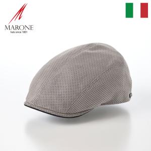 [父の日セール]メンズ ハンチング ハンチング帽子 春 夏 大きいサイズ 帽子 キャップ イタリア製 MARONE マローネ ピッキオ グレー｜homeroortega