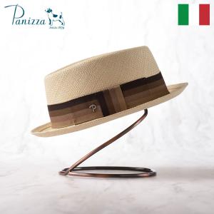 Panizza イタリア製 パナマ帽子 ポークパイハット メンズ 紳士帽 大きいサイズ FABRIZIO（ファブリツィオ）ナチュラル｜homeroortega