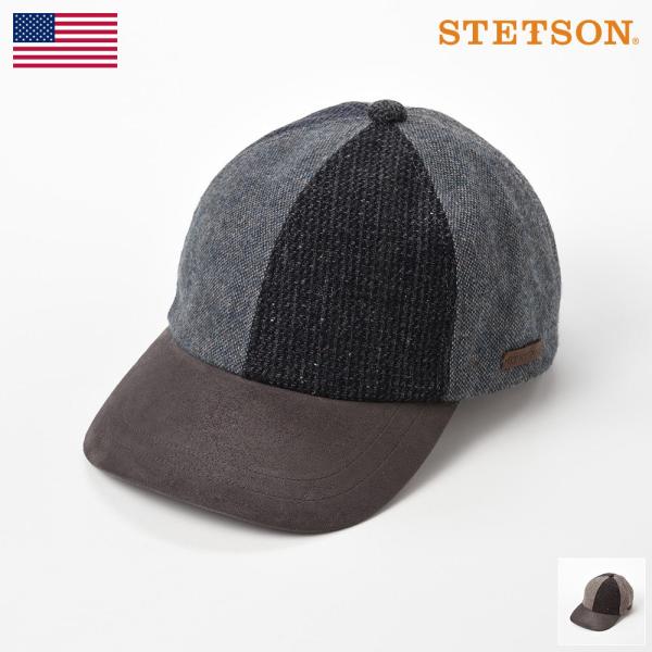 ステットソン 帽子 父の日 キャップ メンズ レディース 秋 冬 パッチワーク 6パネルキャップ S...