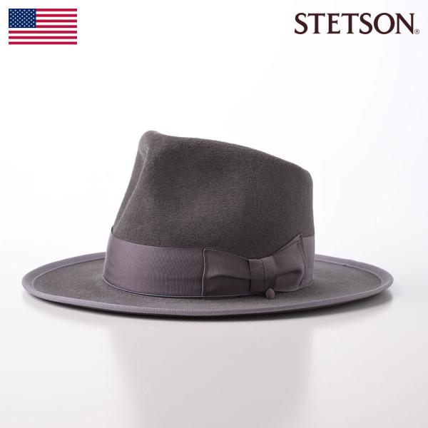 STETSON オープンクラウン 中折れハット 帽子 父の日 ラビットフェルト メンズ 秋 冬 CU...