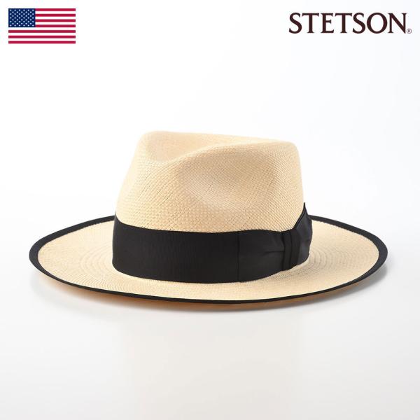 STETSON パナマ帽 中折れハット メンズ レディース 父の日 春 夏 大きいサイズ 太リボン ...