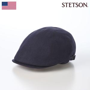 STETSON ハンチング帽 帽子 父の日 キャップ CAP メンズ レディース 春 夏 大きいサイズ WASHER LINEN HUNTING（ワッシャーリネン ハンチング） SE763 ネイビー｜homeroortega