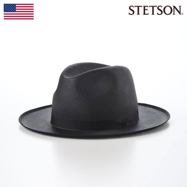 STETSON 帽子 中折れハット ストローハット メンズ 春 夏 麦わら帽 大きいサイズ ステット...