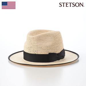 STETSON ステットソン パナマ帽 パナマハット 帽子 父の日 メンズ レディース MEDIO PUNTO COMBI PANAMA（メディオプント コンビ パナマ） SE772 ブラック｜homeroortega