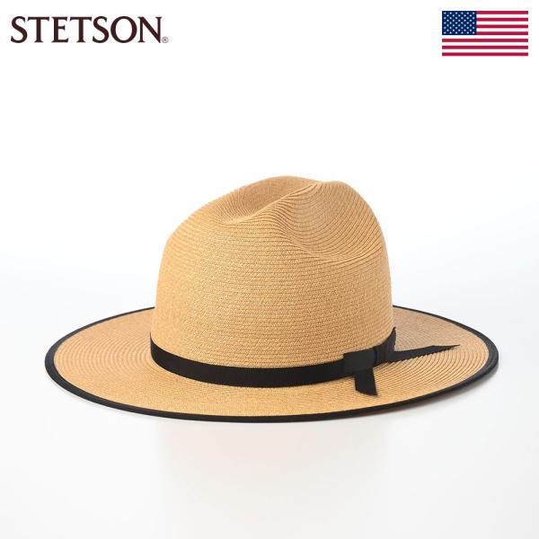 STETSON 帽子 中折れハット ストローハット 麦わら帽 ステットソン BRAID OPEN R...