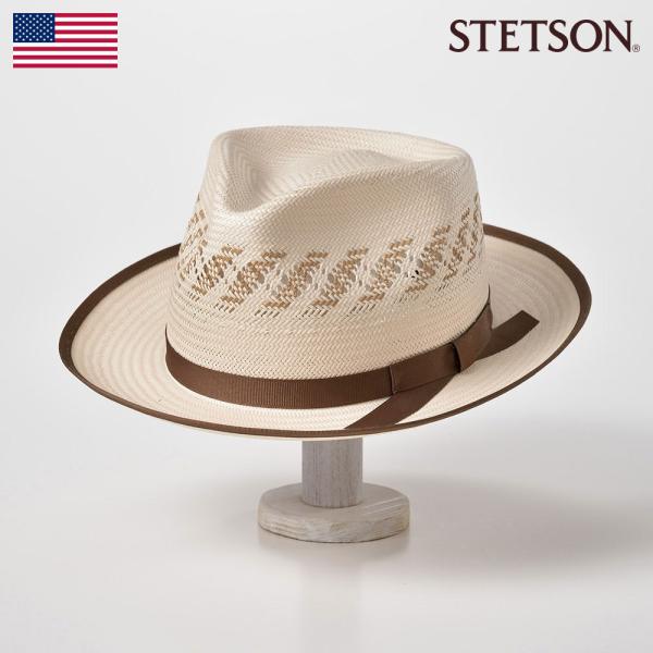 ステットソン 透かし編み ストローハット 春夏 メンズ 帽子 麦わら帽 ペーパーハット カッパ ST...