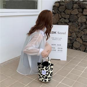 トートバッグ 帆布 ヒョウ柄 レディース メン...の詳細画像1