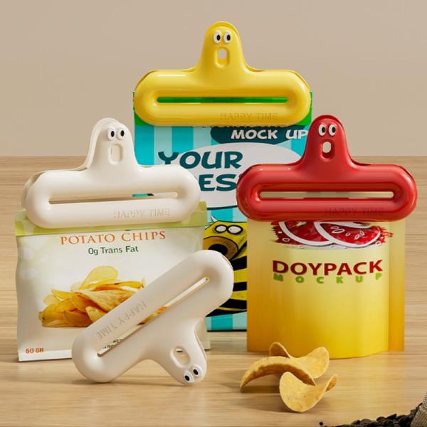 バッグクリップ 袋止めクリップ 4個セット 袋留め おしゃれ かわいい 北欧 子ども 雰囲気 北欧風...