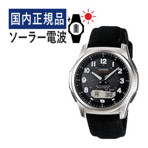 (国内正規品) CASIO ウェーブセプター ソーラー電波時計 WVA-M630B-1AJF(WVAM630B1AJF) 電波/ブラック/クロス/合成皮革/アナデジ/新品｜homeshop