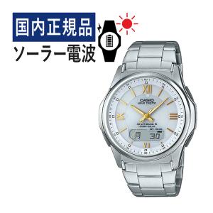 自分でバンド調整可(国内正規品) CASIO ウェーブセプター ソーラー電波時計 WVA-M630D-7A2JF(WVAM630D7A2JF) 電波/ホワイト/ゴールド/ステンレス/アナデジ