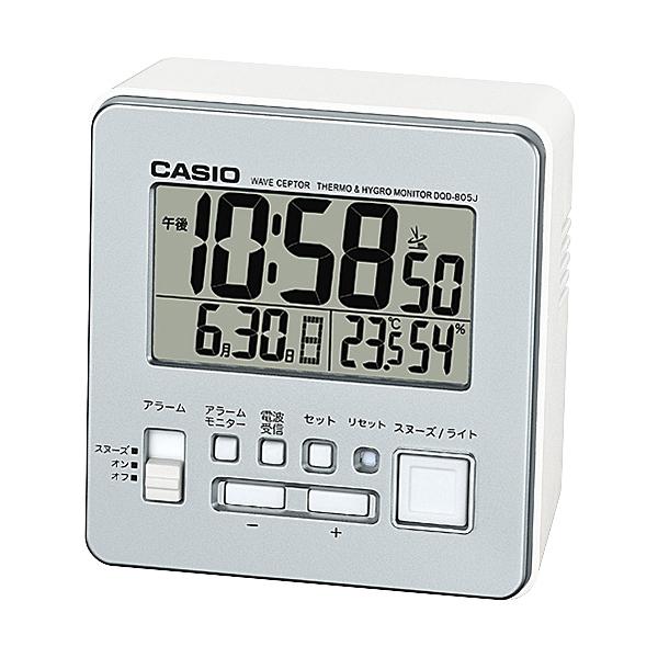 カシオ CASIO 置時計 クロック DQD-805J-8JF デジタル表示 電波受信機能付き 温度...