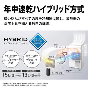シャープ 衣類乾燥除湿機 CV-TH150-W...の詳細画像4