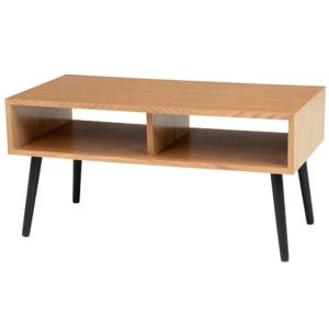 センターテーブル 収納付き ナチュラル （テーブル） 約80×40cm 高さ：約40cm （MT-6481NA） 萩原株式会社（メーカー直送）（ラッピング不可）