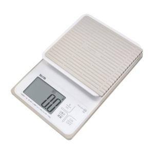 TANITA(タニタ) 洗えるクッキングスケール KW-320 ホワイト 最大表示3kg 0.1gからはかれる微量モード 水や牛乳を容量表示 デジタルスケール 料理 お菓子作り