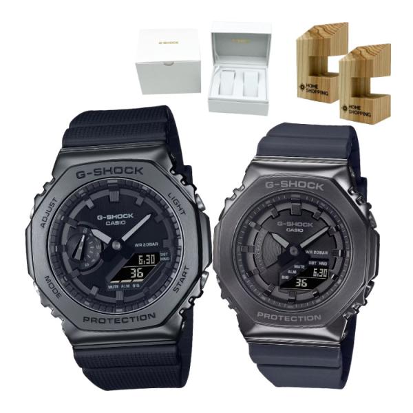 （専用ペア箱入りセット・木製時計スタンド付）カシオ CASIO 腕時計 GM-2100BB-1AJF...