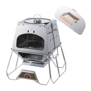 村の鍛冶屋 オリジナルピザ窯26cm＋ガスコンロ用焼き台セット［MK