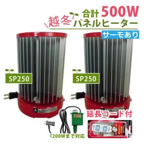 安心の500Wセット 昭和精機工業 パネルヒーター サーモ付き