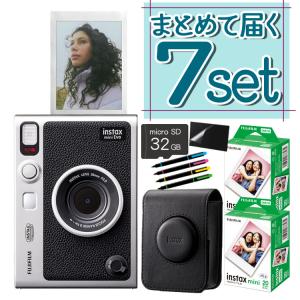 富士フイルム チェキ instax mini Evo ブラック インスタックスミニ  ハイブリット インスタントカメラ 7点セット｜homeshop