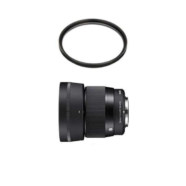 （レビューでレンズキャッププレゼント） レンズ保護フィルター付 シグマ 56mm F1.4 DC D...