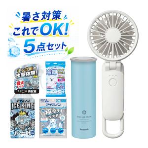 冷感グッズ 5点セット 暑さ対策グッズ ハンディファン 氷嚢 氷のう 冷感タオル 冷感スプレー