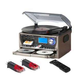 とうしょう TCDR-921EC 木目調ダブルCDコピーコンパクトマルチプレーヤー レコード ラジオ USB パソコン不要で録音可能